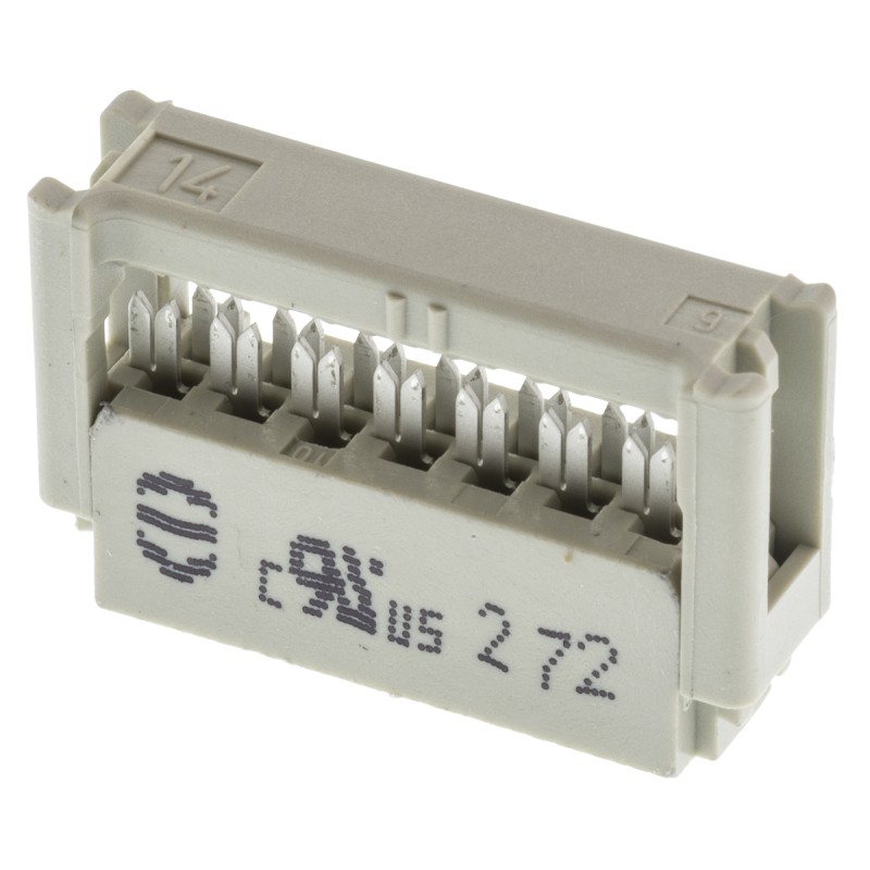 100 pcs - Harting 14-Way IDC Connector Socket for Cable Mount, 2-Row