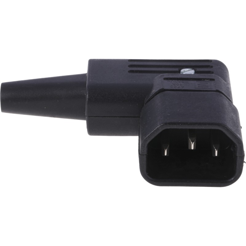 100 pcs - Schurter C14 Right Angle Cable Mount IEC Connector Male, 10A, 250 V