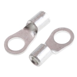 1 Bag of 100 - JST Uninsulated Ring Terminal, 4mm Stud Size, 1mm² to 2.6mm² Wire Size