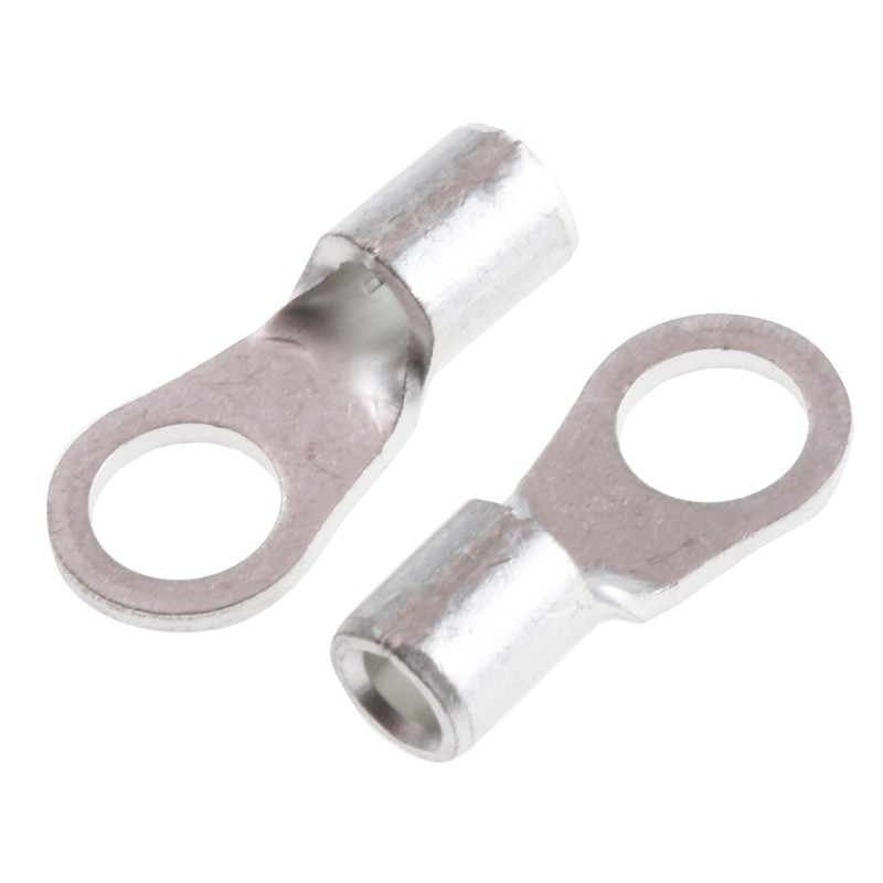 1 Bag of 100 - JST Uninsulated Ring Terminal, 4mm Stud Size, 1mm² to 2.6mm² Wire Size