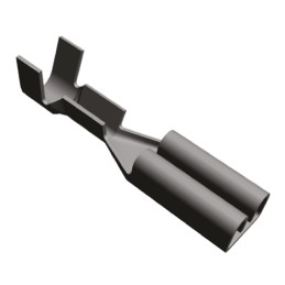 50 pcs - TE Connectivity FASTON .110 Uninsulated Female Spade Connector, Receptacle, 2.79 x 0.5mm Tab Size, 0.2mm² to 0.6mm²