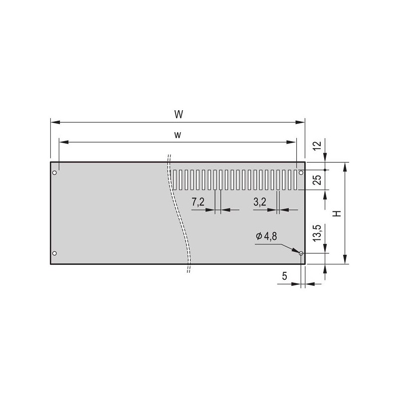 1 pcs - nVent SCHROFF Rear Panel, 3U, 63HP