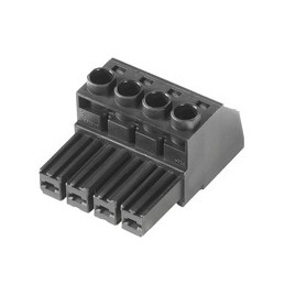 100 pcs - Weidmuller 7.62mm Pitch 3 Way Right Angle Pluggable Terminal Block, Plug, Through Hole, Screw Termination