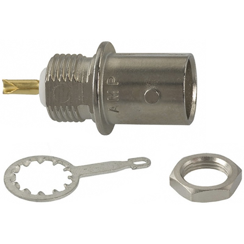 100 pcs - TE Connectivity BNC Series, jack Panel Mount BNC Connector, 50Ω, Solder Termination, Straight Body