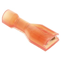 50 pcs - TE Connectivity Ultra-Fast .187 Red Insulated Female Spade Connector, Receptacle, 4.75 x 0.51mm Tab Size, 0.3mm² to
