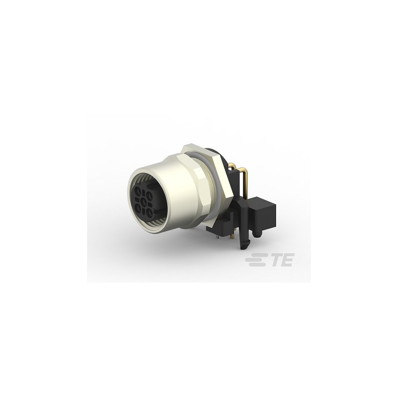 1 pcs - TE Connectivity Circular Connector, 4 Contacts, Cable Mount, M12 Connector, Socket