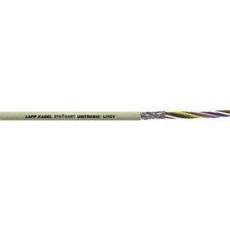 1 Reel of 50 M - Lapp Multicore Data Cable, 0.34 mm², 25 Cores, 22 AWG, Screened, 50m, Grey Sheath
