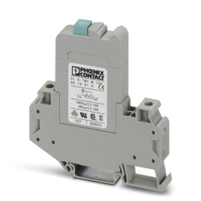 1 pcs - Phoenix Contact CLIPLINE Thermal Circuit Breaker - UT 6-TMC Single Pole 250V Voltage Rating DIN Rail Mount, 10A Current