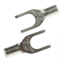 1 Bag of 100 - JST Uninsulated Crimp Spade Connector, 0.2mm² to 1.65mm², 22AWG to 16AWG, 4mm Stud Size