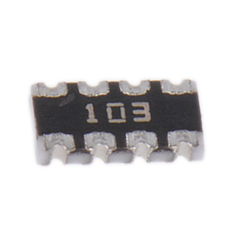 50 pcs - Bourns, CAT16 10kΩ ±5% Isolated Resistor Array, 4 Resistors, 0.25W total, 1206 (3216M), Concave