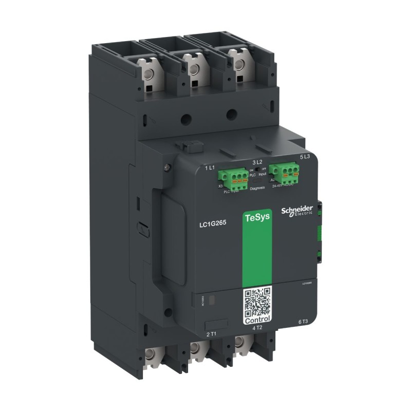 1 pcs - Schneider Electric LC1G330 Series Contactor, 200 - 500 V ac/dc Coil, 3-Pole, 440 A, 1 NO + 1 NC