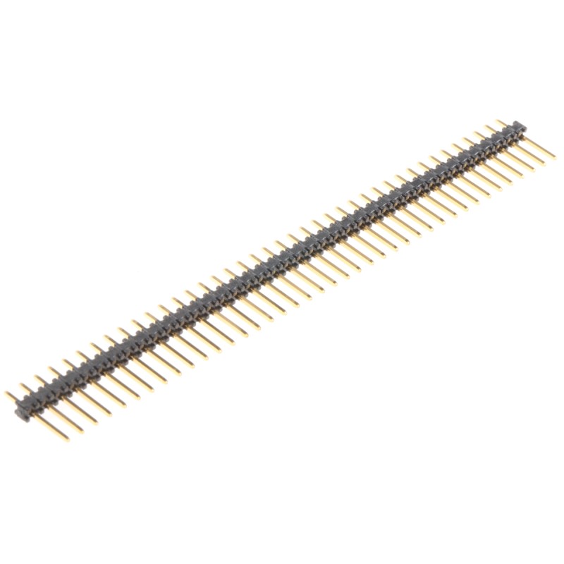 100 pcs - Stelvio Kontek 471 Series Straight Through Hole Pin Header, 40 Contact(s), 2.54mm Pitch, 1 Row(s), Unshrouded