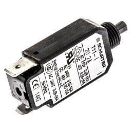 1 pcs - Schurter Thermal Circuit Breaker - T11 Single Pole 240V ac Voltage Rating, 2A Current Rating
