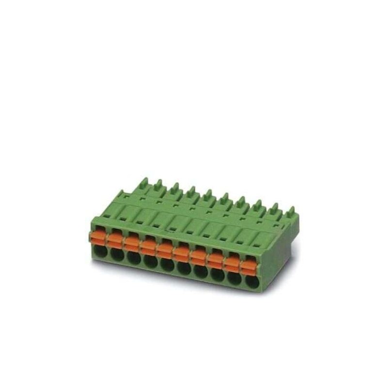 50 pcs - Phoenix Contact 3.5mm Pitch 8 Way Pluggable Terminal Block, Plug, Cable Mount, Spring Cage Termination