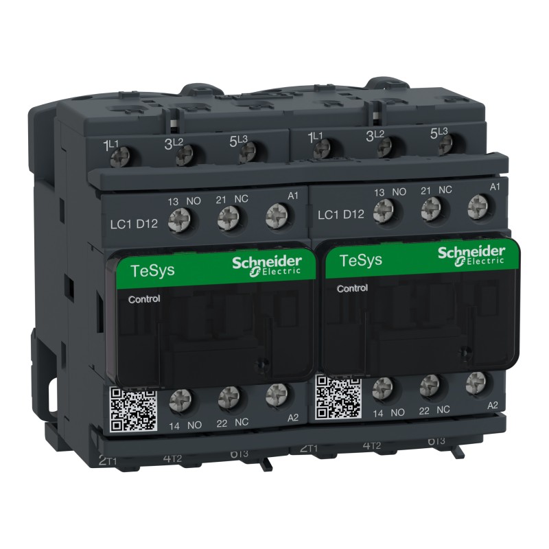 1 pcs - Schneider Electric LC2D Series Contactor, 110 V ac Coil, 3-Pole, 12 A, 5.5 kW, 3NO, 690 V ac