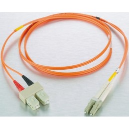 1 pcs - RS PRO LC to SC Duplex Multi Mode OM2 Fibre Optic Cable, 50/125μm, Orange, 3m