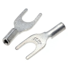 1 Bag of 100 - JST Uninsulated Crimp Spade Connector, 0.2mm² to 0.5mm², 26AWG to 22AWG, 3mm Stud Size