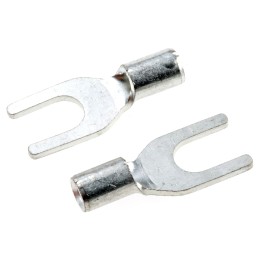 1 Bag of 100 - JST Uninsulated Crimp Spade Connector, 0.2mm² to 1.65mm², 22AWG to 16AWG, 3.5mm Stud Size