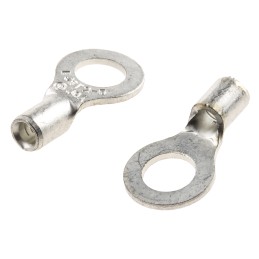 1 Bag of 100 - JST Uninsulated Ring Terminal, 5mm Stud Size, 1mm² to 2.6mm² Wire Size