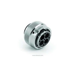 100 pcs - Amphenol Industrial Circular Connector, 4 Contacts, Cable Mount, Plug, IP67, Ecomate RM Series