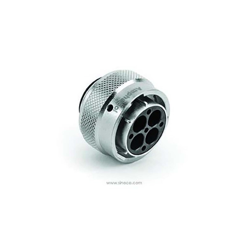 100 pcs - Amphenol Industrial Circular Connector, 4 Contacts, Cable Mount, Plug, IP67, Ecomate RM Series