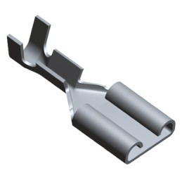 50 pcs - TE Connectivity FASTON .250 Uninsulated Female Spade Connector, Receptacle, 6.35 x 0.8mm Tab Size, 0.3mm² to 0.8mm²