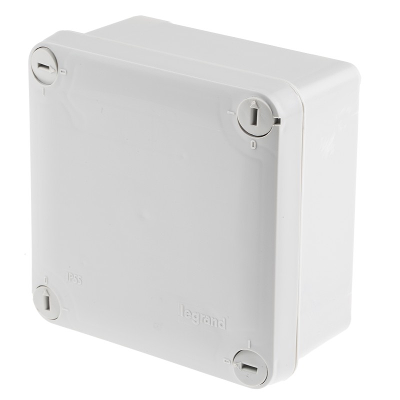 1 pcs - Legrand Plexo Series Grey ABS Junction Box, IP55, 105 x 105 x 55mm