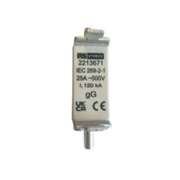 1 pcs - RS PRO 25A NH Fuse, NH000, 415V ac