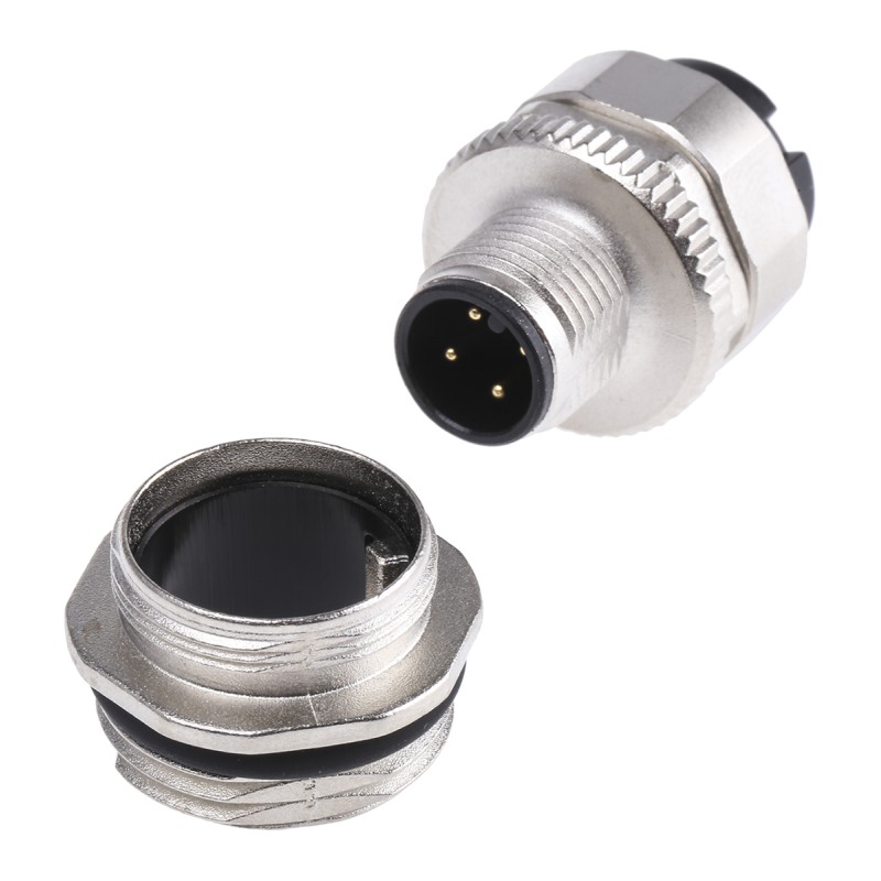 100 pcs - Binder Circular Connector, 4 Contacts, Cable Mount, M12 Connector, Socket, Female, IP67, 713 Series