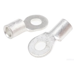 1 Bag of 100 - JST Uninsulated Ring Terminal, 5mm Stud Size, 6.6mm² to 10.5mm² Wire Size