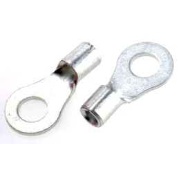 1 Bag of 100 - JST Uninsulated Ring Terminal, 4mm Stud Size, 1mm² to 2.6mm² Wire Size