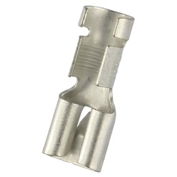 1 Bag of 100 - RS PRO Uninsulated Female Spade Connector, Receptacle, 0.8 x 6.35mm Tab Size