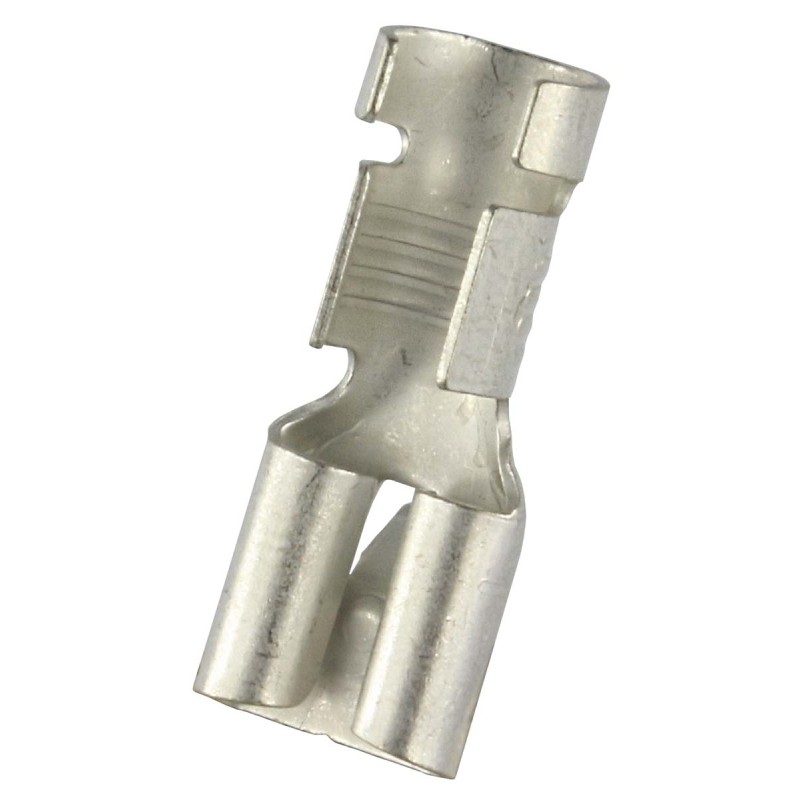 1 Bag of 100 - RS PRO Uninsulated Female Spade Connector, Receptacle, 0.8 x 6.35mm Tab Size