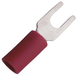 1 Bag of 100 - JST Crimp Spade Connector, 0.2mm² to 1.65mm², 22AWG to 16AWG, 3.5mm Stud Size Vinyl, Red