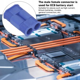 10 Set EC8 Plug 8mm Gold Plated Brass Male