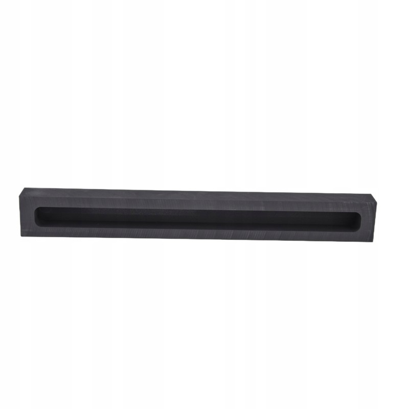 Graphite mold in the shape of a strip, crucible ingot