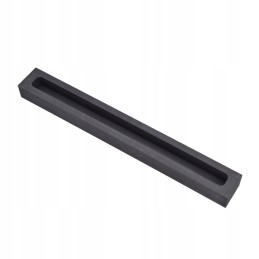 Graphite mold in the shape of a strip, crucible ingot