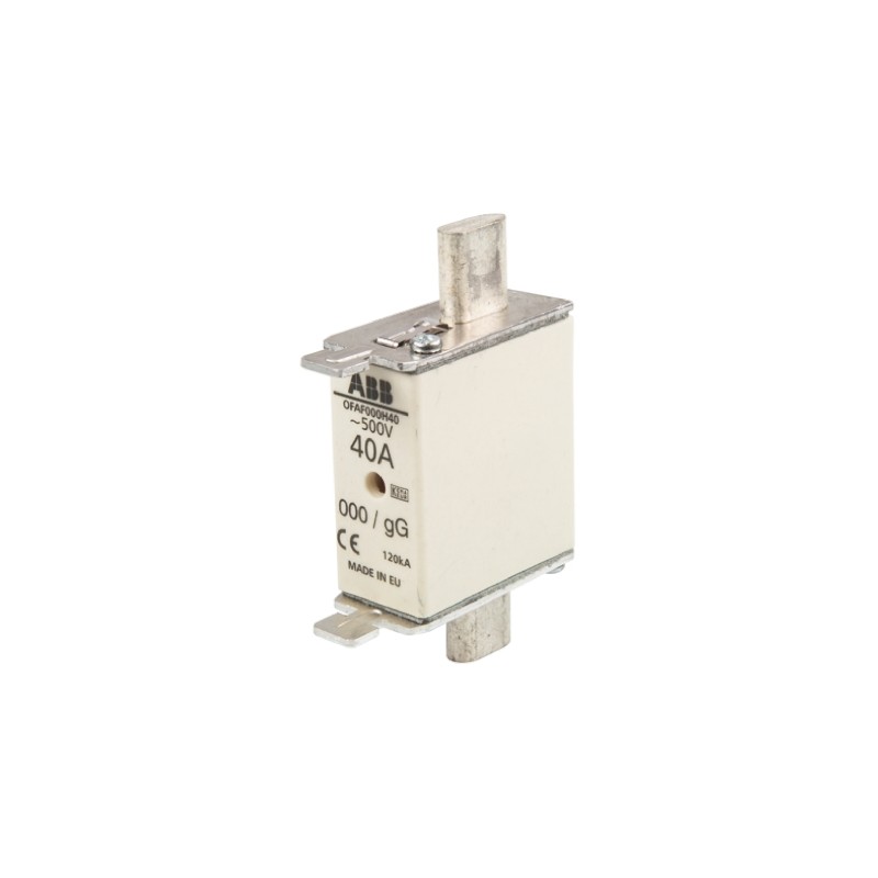 1 pcs - ABB 40A Centred Tag Fuse, NH000, 500V