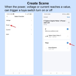 Tuya zigbee energy meter 80a clamp