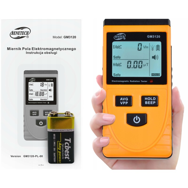 Electromagnetic field meter, CE wave tester