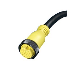 1 pcs - Brad from Molex Straight Female 19 way 1-1/8 in Circular to Unterminated Sensor Actuator Cable, 5m