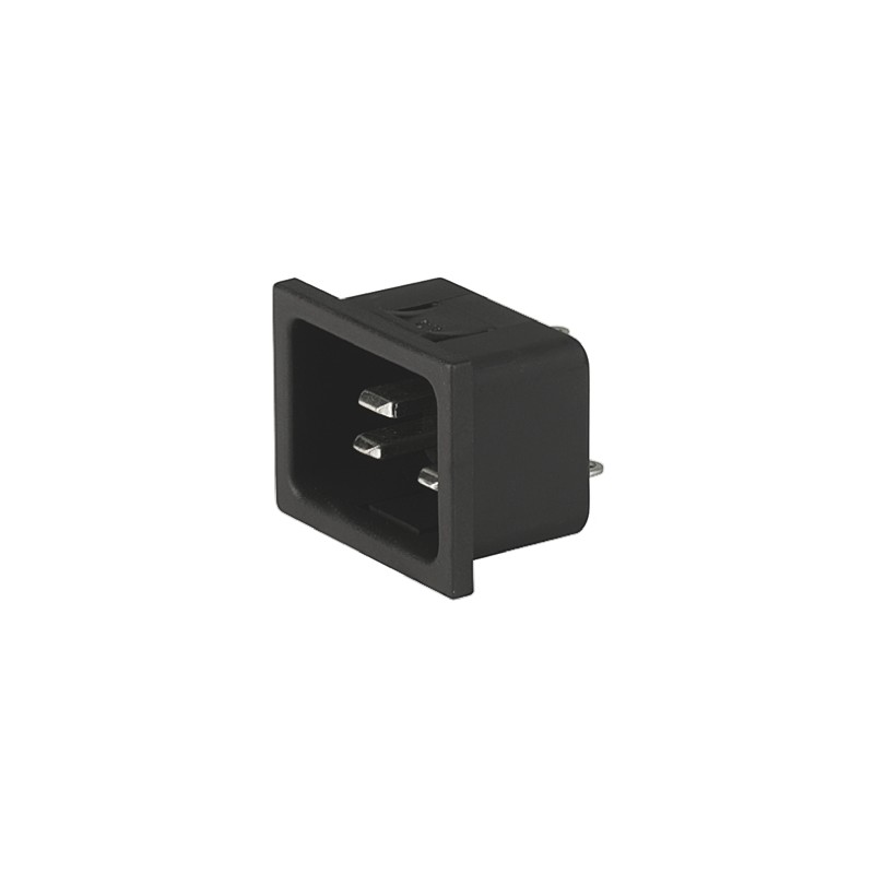 100 pcs - Schurter C20 Snap-In IEC Connector Male, 20A, 250 V