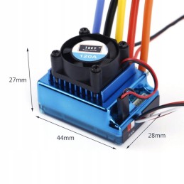 Blue brushless ESC speed controller with 120a sensor for rc truck 1 8 1 10
