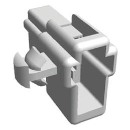 50 pcs - TE Connectivity, FASTON .250 2 Way Nylon Crimp Terminal Housing, Natural