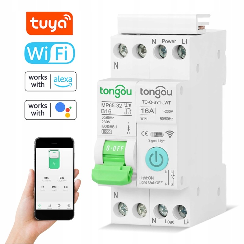Tuya wifi smart automatic switch
