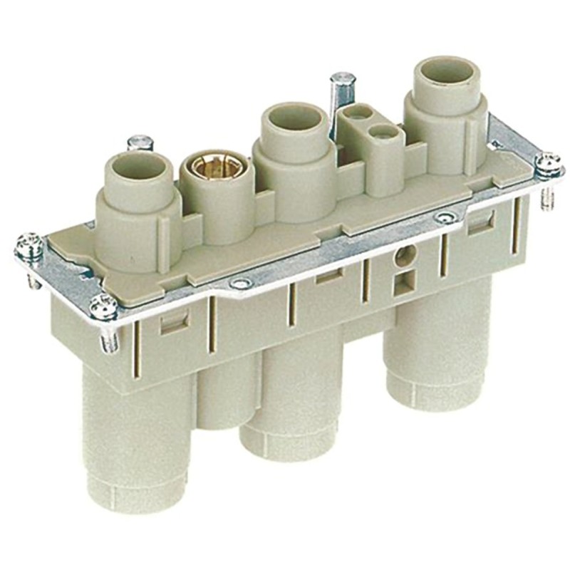 1 pcs - HARTING Heavy Duty Power Connector Insert, 200A, Female, HAN K, High Current Connectors Series, 3 Contacts