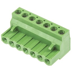 100 pcs - TE Connectivity 5.08mm Pitch 7 Way Pluggable Terminal Block, Plug, Cable Mount, Screw Down Termination
