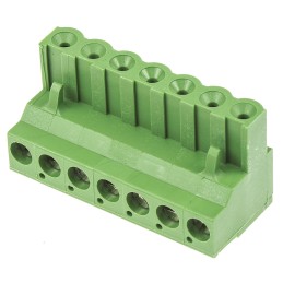 100 pcs - TE Connectivity 5.08mm Pitch 7 Way Pluggable Terminal Block, Plug, Cable Mount, Screw Down Termination