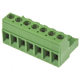 100 pcs - TE Connectivity 5.08mm Pitch 7 Way Pluggable Terminal Block, Plug, Cable Mount, Screw Down Termination