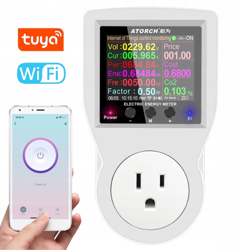 Tuya wifi smart power socket monitor